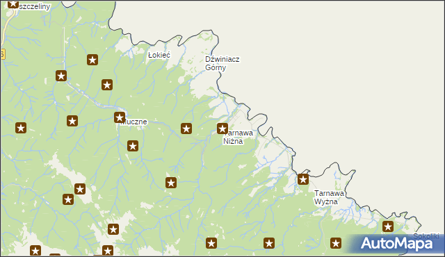 mapa Tarnawa Niżna, Tarnawa Niżna na mapie Targeo