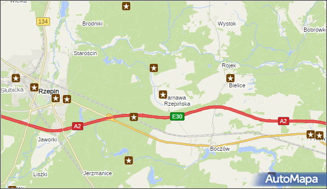 mapa Tarnawa Rzepińska, Tarnawa Rzepińska na mapie Targeo