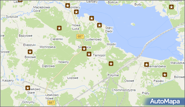 mapa Tarnopol, Tarnopol na mapie Targeo