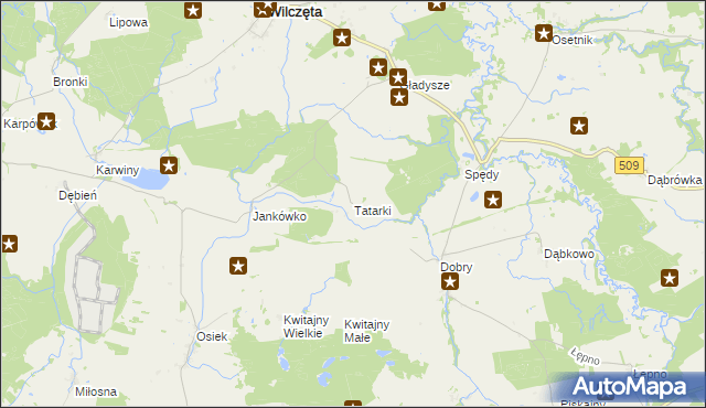 mapa Tatarki, Tatarki na mapie Targeo