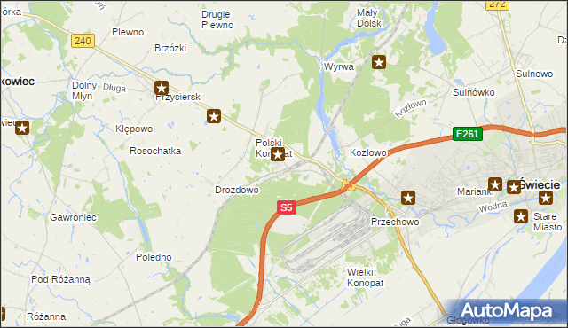 mapa Terespol Pomorski, Terespol Pomorski na mapie Targeo