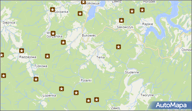 mapa Terka, Terka na mapie Targeo