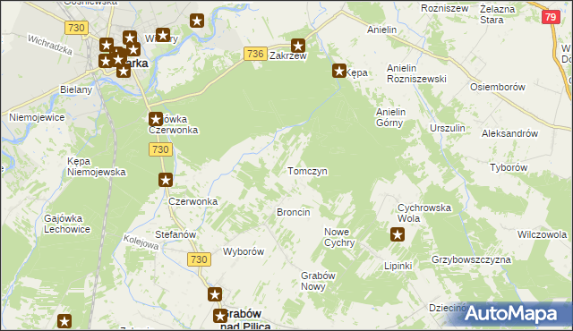 mapa Tomczyn, Tomczyn na mapie Targeo