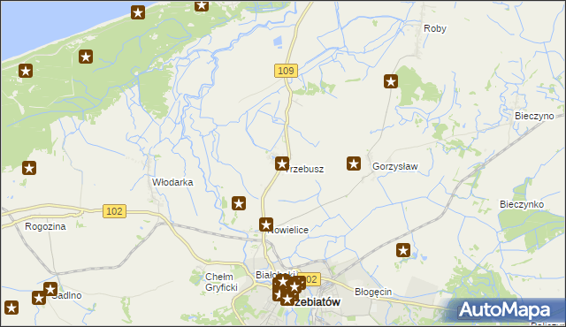 mapa Trzebusz, Trzebusz na mapie Targeo