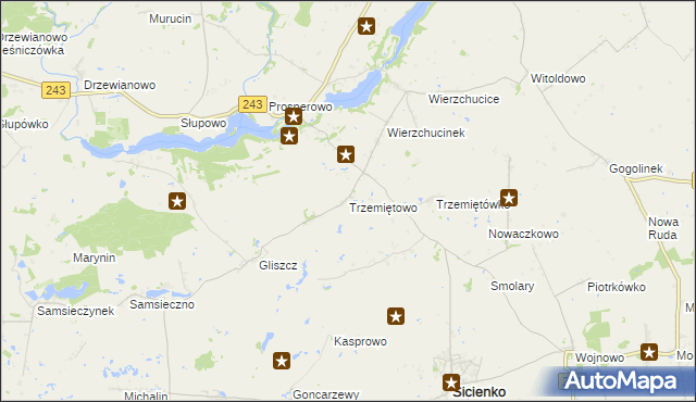 mapa Trzemiętowo, Trzemiętowo na mapie Targeo