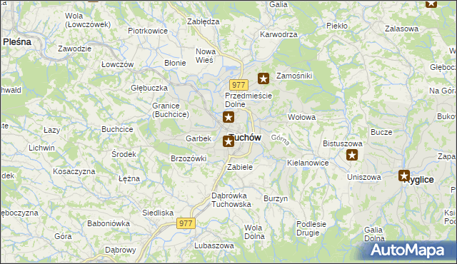 mapa Tuchów, Tuchów na mapie Targeo