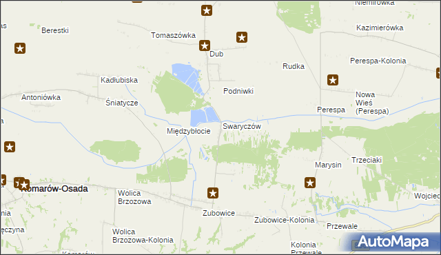 mapa Tuczapy gmina Komarów-Osada, Tuczapy gmina Komarów-Osada na mapie Targeo