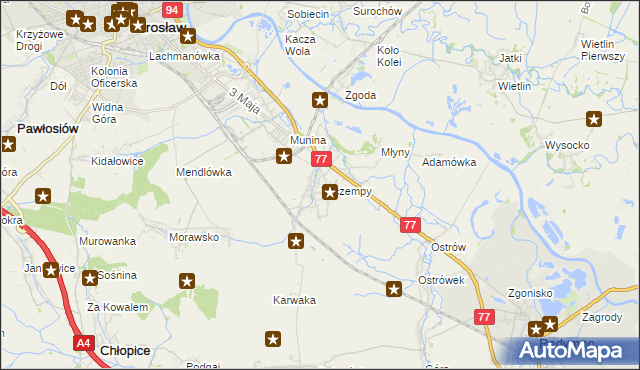 mapa Tuczempy, Tuczempy na mapie Targeo