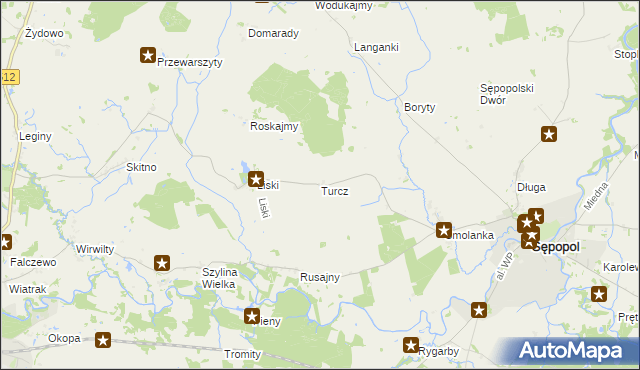 mapa Turcz, Turcz na mapie Targeo