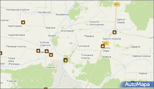 mapa Turkowice gmina Werbkowice, Turkowice gmina Werbkowice na mapie Targeo