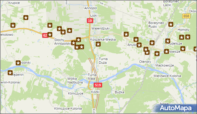 mapa Turna Duża, Turna Duża na mapie Targeo