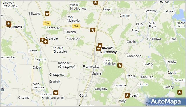 mapa Tuszów Mały, Tuszów Mały na mapie Targeo