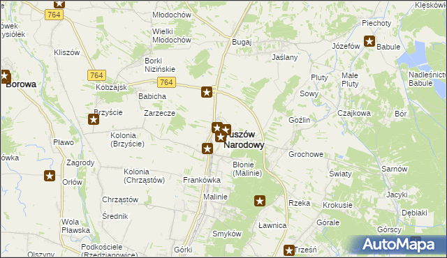 mapa Tuszów Narodowy, Tuszów Narodowy na mapie Targeo