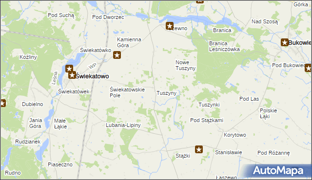 mapa Tuszyny, Tuszyny na mapie Targeo