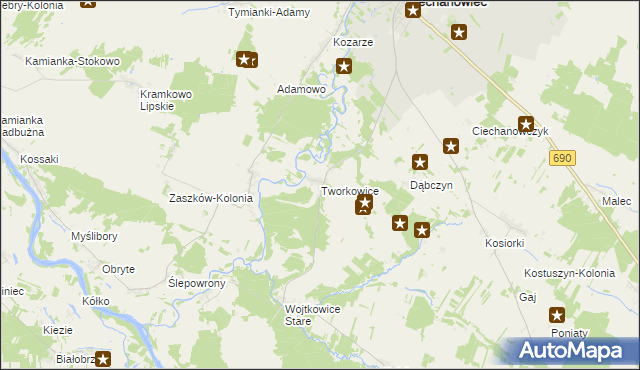 mapa Tworkowice, Tworkowice na mapie Targeo