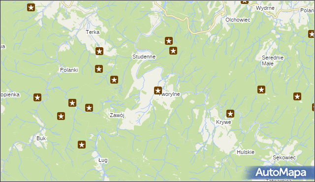 mapa Tworylne, Tworylne na mapie Targeo