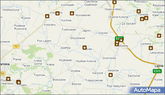 mapa Ublinek, Ublinek na mapie Targeo