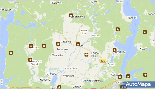 mapa Ukta, Ukta na mapie Targeo