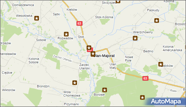 mapa Ulan-Majorat, Ulan-Majorat na mapie Targeo