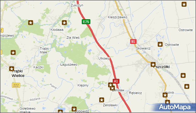 mapa Ulkowy, Ulkowy na mapie Targeo