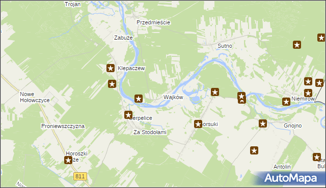 mapa Wajków, Wajków na mapie Targeo