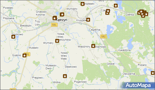 mapa Wajsznory, Wajsznory na mapie Targeo