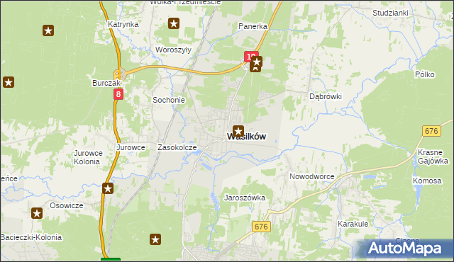 mapa Wasilków, Wasilków na mapie Targeo