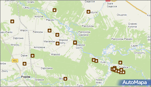 mapa Wąsosz Górny, Wąsosz Górny na mapie Targeo