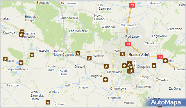 mapa Wełecz, Wełecz na mapie Targeo