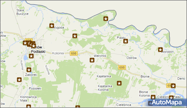 mapa Werchliś, Werchliś na mapie Targeo