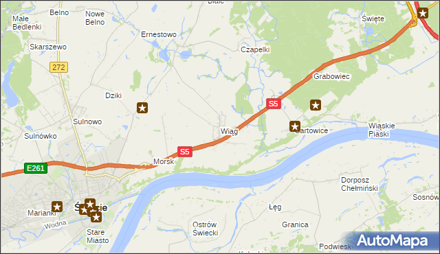 mapa Wiąg, Wiąg na mapie Targeo