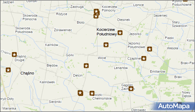mapa Wicie gmina Kocierzew Południowy, Wicie gmina Kocierzew Południowy na mapie Targeo