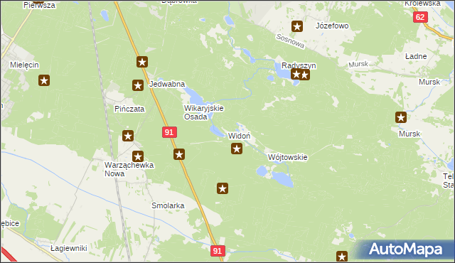 mapa Widoń, Widoń na mapie Targeo