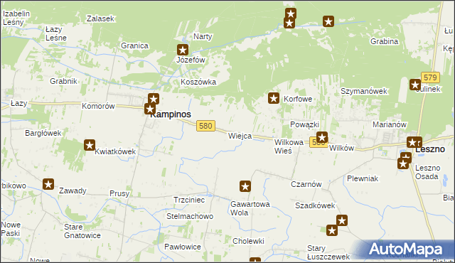 mapa Wiejca, Wiejca na mapie Targeo
