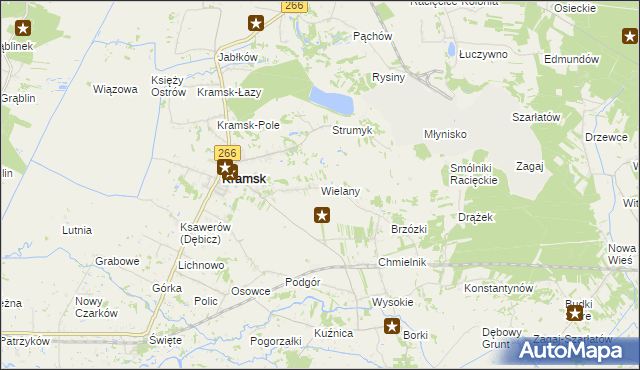 mapa Wielany, Wielany na mapie Targeo