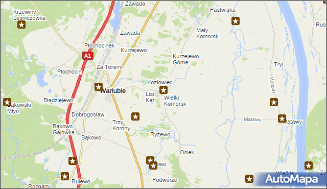 mapa Wielki Komorsk, Wielki Komorsk na mapie Targeo