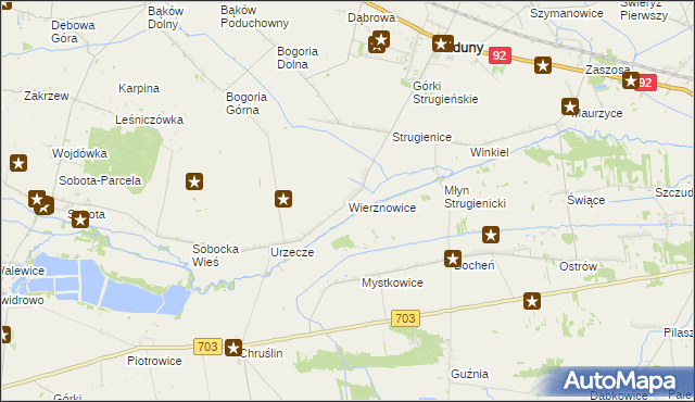 mapa Wierznowice, Wierznowice na mapie Targeo
