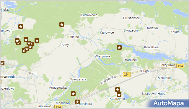 mapa Wierzonka, Wierzonka na mapie Targeo