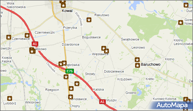 mapa Więsławice-Parcele, Więsławice-Parcele na mapie Targeo