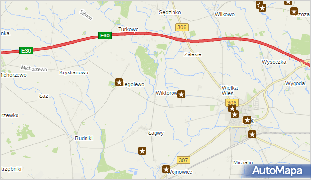 mapa Wiktorowo gmina Buk, Wiktorowo gmina Buk na mapie Targeo