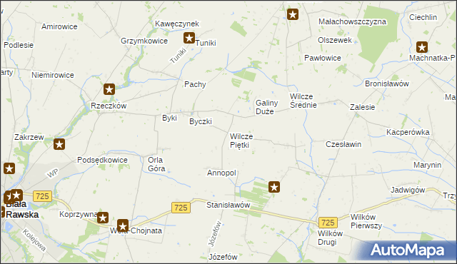 mapa Wilcze Piętki, Wilcze Piętki na mapie Targeo
