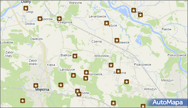 mapa Wilkostów, Wilkostów na mapie Targeo