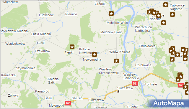 mapa Wirów gmina Jabłonna Lacka, Wirów gmina Jabłonna Lacka na mapie Targeo
