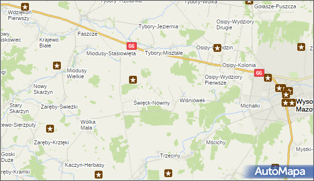 mapa Wiśniówek-Kolonia, Wiśniówek-Kolonia na mapie Targeo