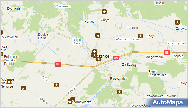 mapa Wisznice, Wisznice na mapie Targeo