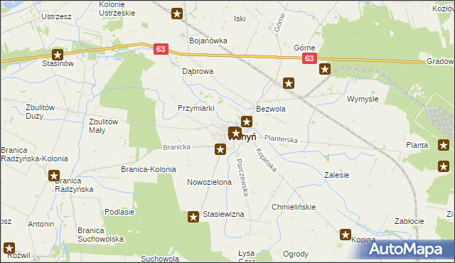 mapa Wohyń, Wohyń na mapie Targeo