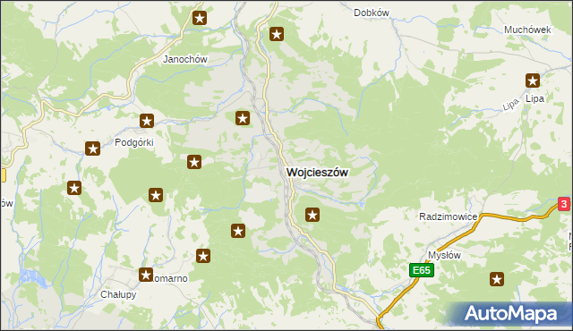 mapa Wojcieszów, Wojcieszów na mapie Targeo