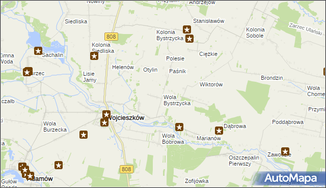 mapa Wola Bystrzycka, Wola Bystrzycka na mapie Targeo