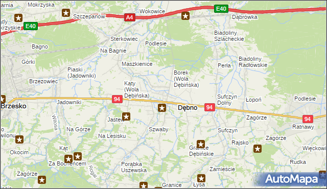 mapa Wola Dębińska, Wola Dębińska na mapie Targeo