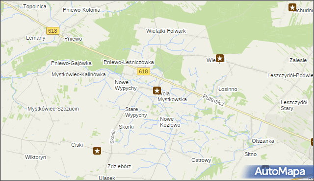 mapa Wola Mystkowska, Wola Mystkowska na mapie Targeo